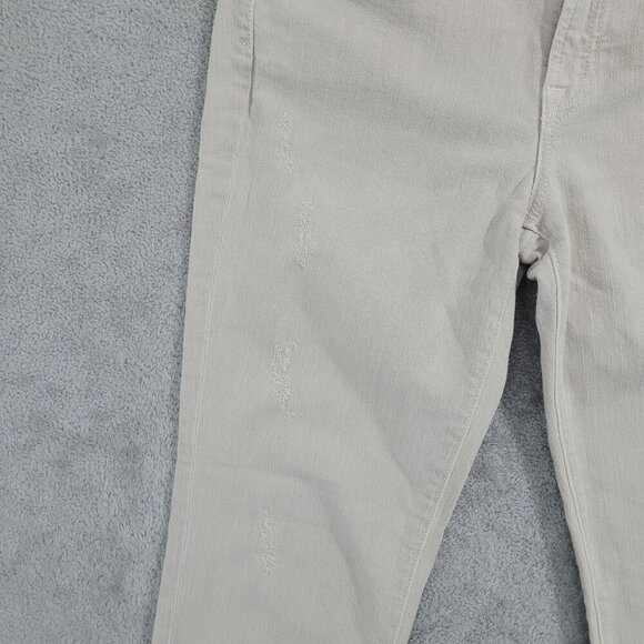 Vince Womens Skinny Jeans Size 26 Beige Cotton Blend  Light Distressed - Picture 7 of 9